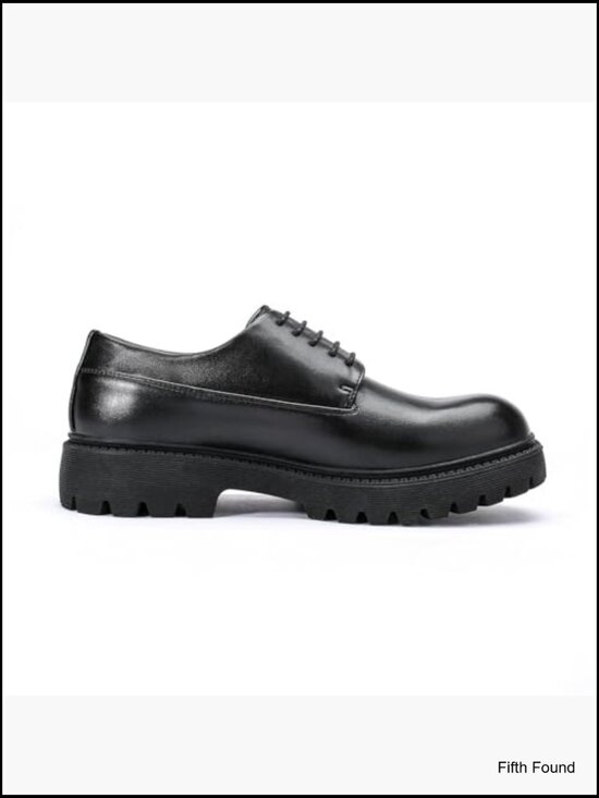 Men\'s Platform Oxford Dress Shoes Lace Up Round Toe Office Casual main image 7